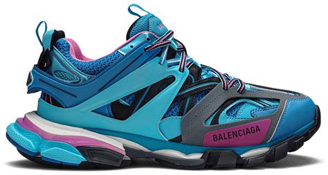 balenciaga pink blue track trainer.